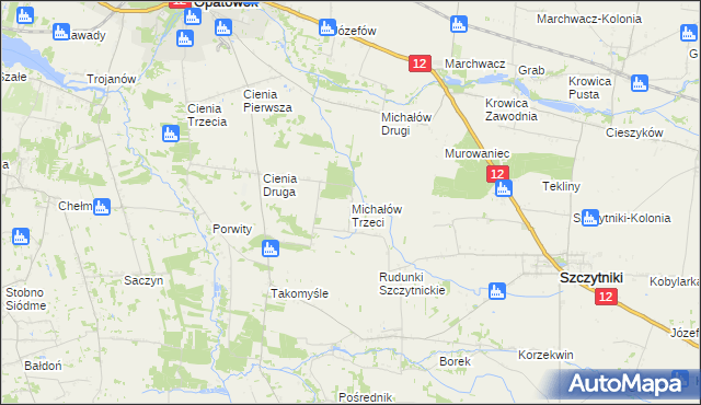 mapa Michałów Trzeci, Michałów Trzeci na mapie Targeo