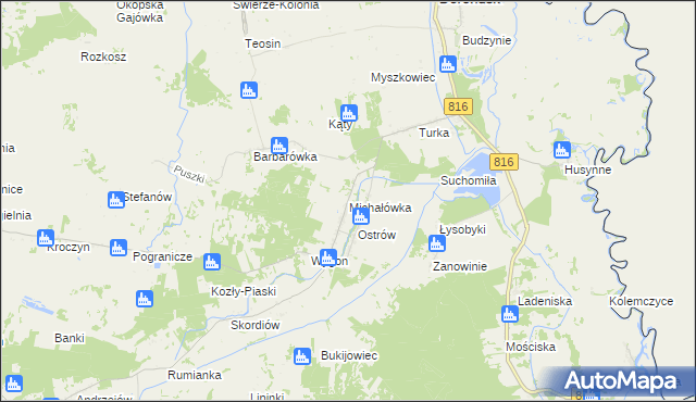 mapa Michałówka gmina Dorohusk, Michałówka gmina Dorohusk na mapie Targeo