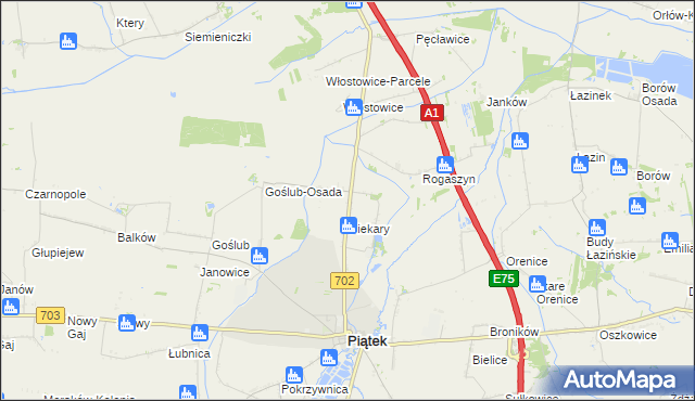 mapa Michałówka gmina Piątek, Michałówka gmina Piątek na mapie Targeo