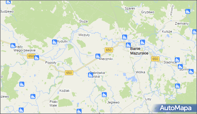 mapa Mieczniki, Mieczniki na mapie Targeo