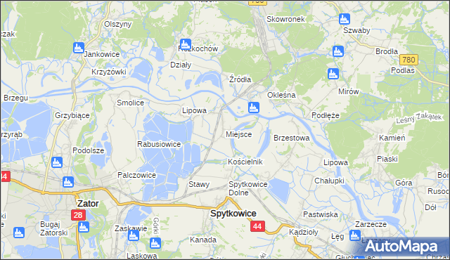 mapa Miejsce gmina Spytkowice, Miejsce gmina Spytkowice na mapie Targeo