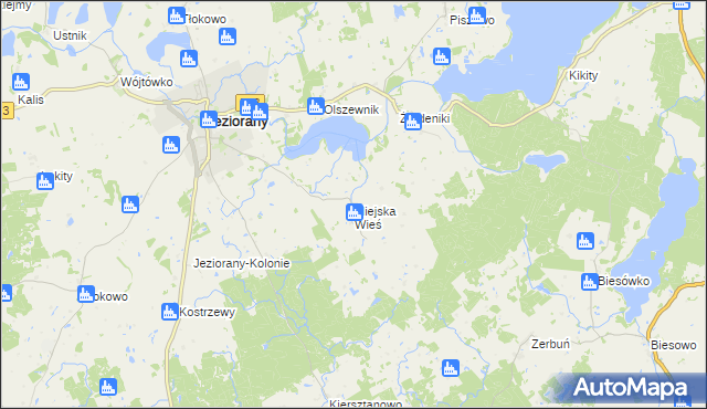 mapa Miejska Wieś, Miejska Wieś na mapie Targeo