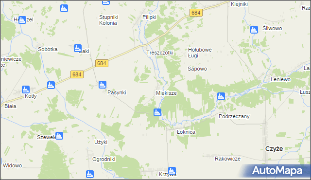 mapa Miękisze, Miękisze na mapie Targeo