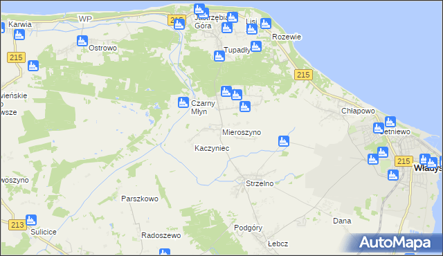 mapa Mieroszyno, Mieroszyno na mapie Targeo