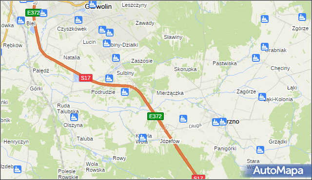 mapa Mierżączka, Mierżączka na mapie Targeo