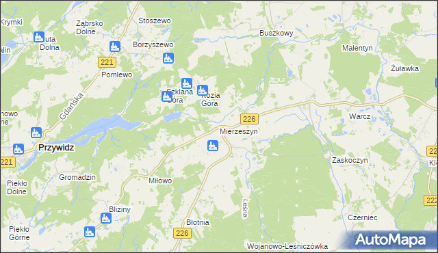 mapa Mierzeszyn, Mierzeszyn na mapie Targeo