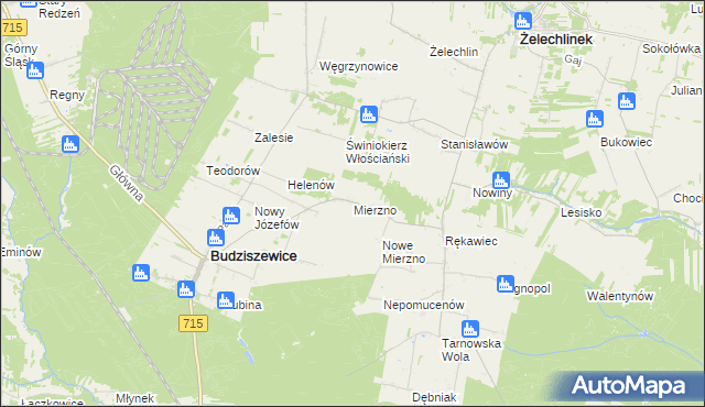 mapa Mierzno, Mierzno na mapie Targeo