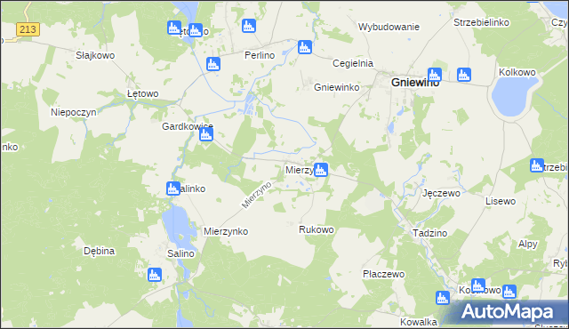 mapa Mierzyno, Mierzyno na mapie Targeo