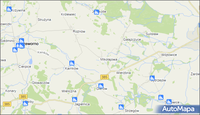 mapa Mikołajowa, Mikołajowa na mapie Targeo