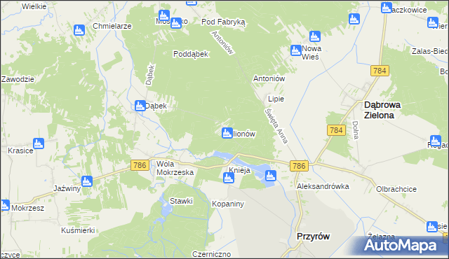 mapa Milionów, Milionów na mapie Targeo