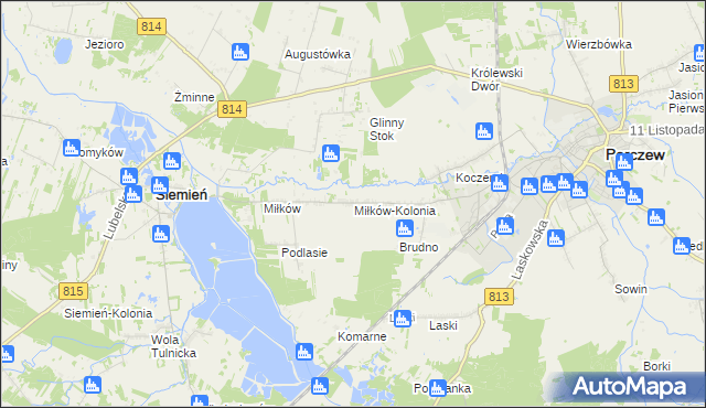 mapa Miłków-Kolonia, Miłków-Kolonia na mapie Targeo