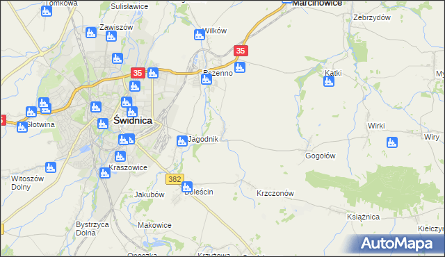 mapa Miłochów, Miłochów na mapie Targeo