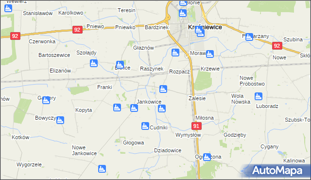 mapa Miłonice, Miłonice na mapie Targeo