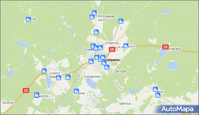 mapa Mirosławiec, Mirosławiec na mapie Targeo