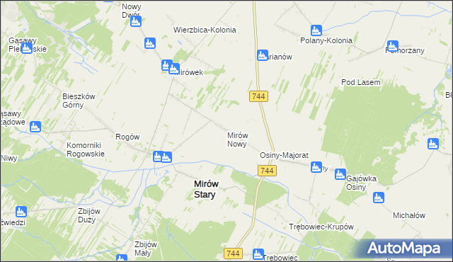 mapa Mirów Nowy, Mirów Nowy na mapie Targeo