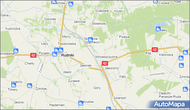 mapa Mirowszczyzna, Mirowszczyzna na mapie Targeo