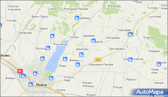 mapa Młodojewo, Młodojewo na mapie Targeo