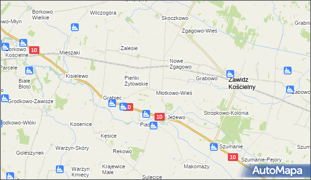 mapa Młotkowo-Wieś, Młotkowo-Wieś na mapie Targeo