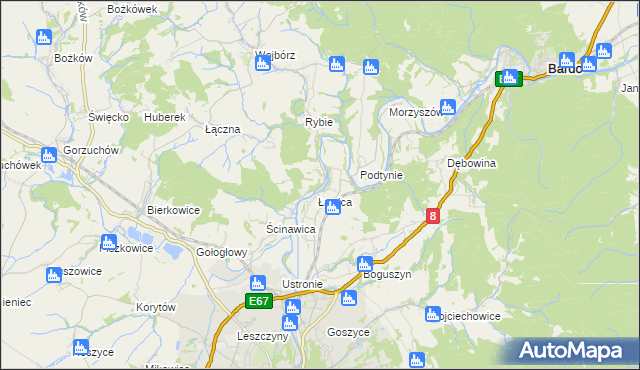 mapa Młynów gmina Kłodzko, Młynów gmina Kłodzko na mapie Targeo