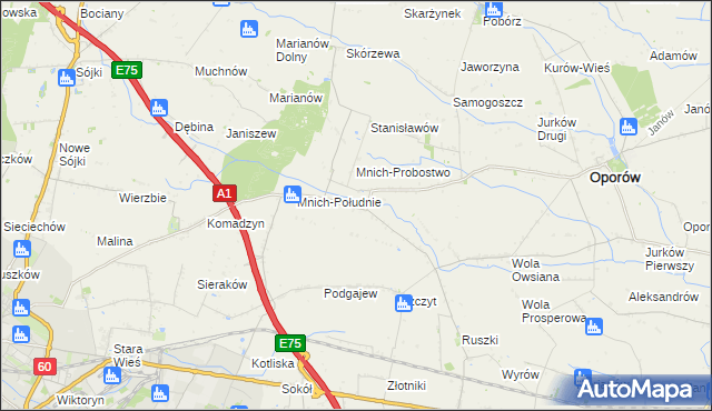 mapa Mnich-Ośrodek, Mnich-Ośrodek na mapie Targeo