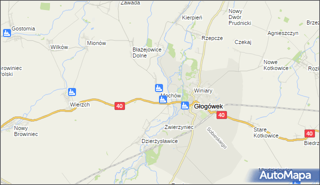 mapa Mochów, Mochów na mapie Targeo