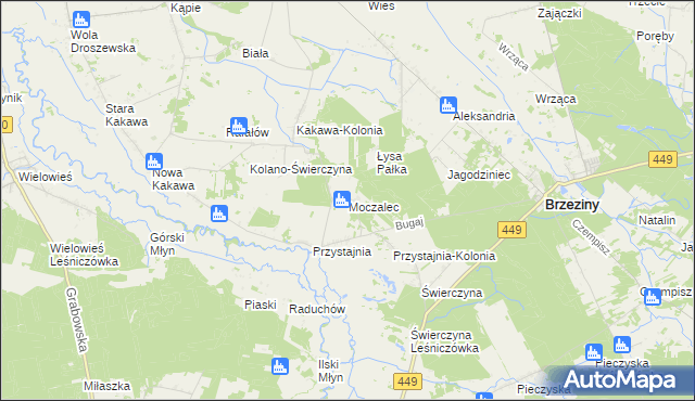 mapa Moczalec, Moczalec na mapie Targeo