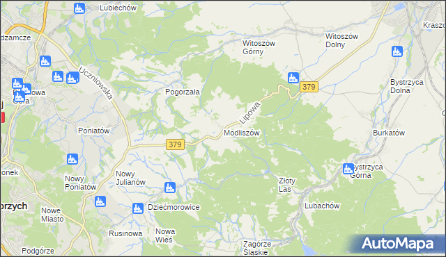 mapa Modliszów, Modliszów na mapie Targeo