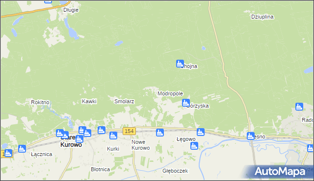 mapa Modropole, Modropole na mapie Targeo