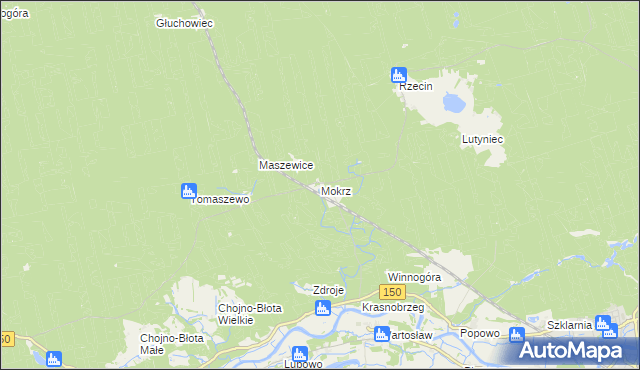 mapa Mokrz, Mokrz na mapie Targeo