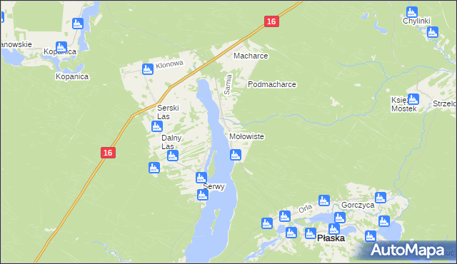 mapa Mołowiste, Mołowiste na mapie Targeo