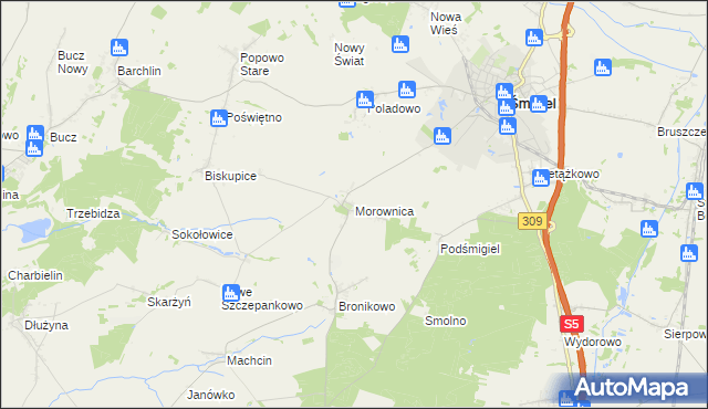 mapa Morownica, Morownica na mapie Targeo