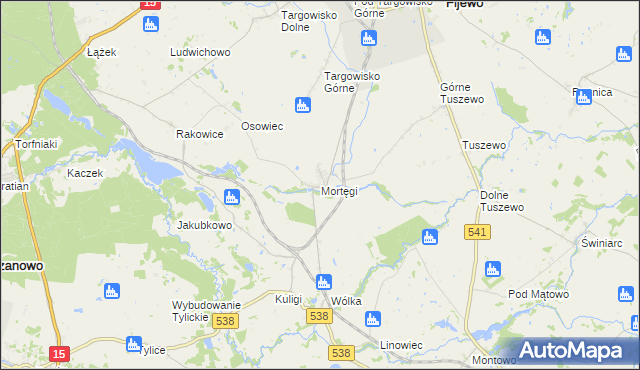 mapa Mortęgi, Mortęgi na mapie Targeo