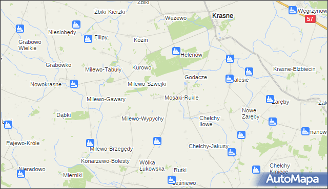 mapa Mosaki-Rukle, Mosaki-Rukle na mapie Targeo