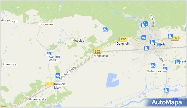 mapa Mościczki, Mościczki na mapie Targeo