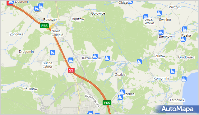 mapa Moskorzyn gmina Polkowice, Moskorzyn gmina Polkowice na mapie Targeo