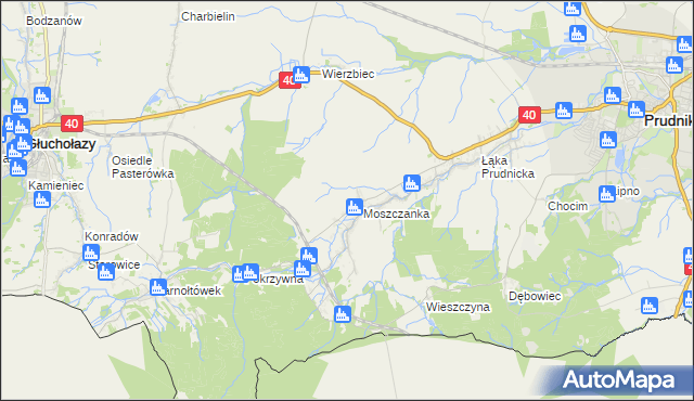 mapa Moszczanka-Kolonia, Moszczanka-Kolonia na mapie Targeo