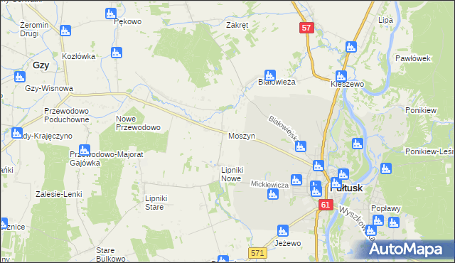 mapa Moszyn, Moszyn na mapie Targeo