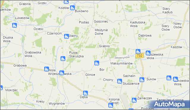 mapa Mścichów, Mścichów na mapie Targeo