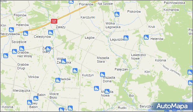 mapa Mszadla Stara, Mszadla Stara na mapie Targeo