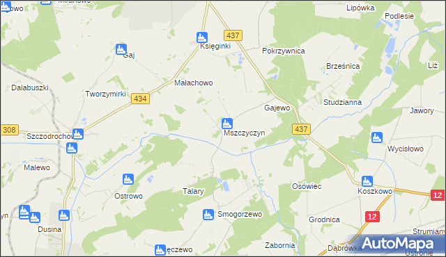 mapa Mszczyczyn, Mszczyczyn na mapie Targeo
