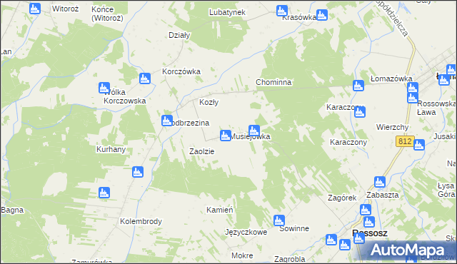mapa Musiejówka, Musiejówka na mapie Targeo