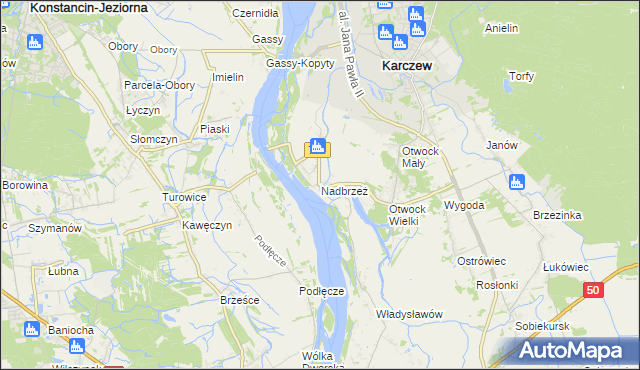 mapa Nadbrzeż, Nadbrzeż na mapie Targeo