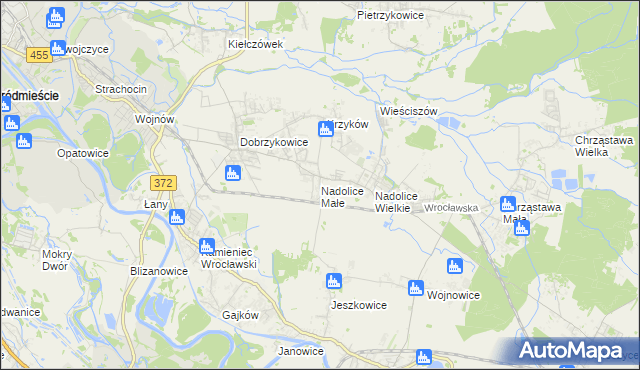 mapa Nadolice Małe, Nadolice Małe na mapie Targeo