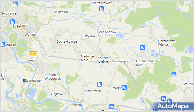 mapa Nadolice Wielkie, Nadolice Wielkie na mapie Targeo