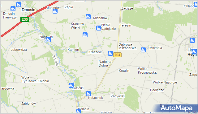 mapa Nadolna-Kolonia, Nadolna-Kolonia na mapie Targeo