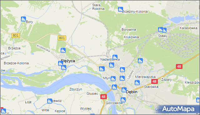 mapa Nadwiślanka, Nadwiślanka na mapie Targeo
