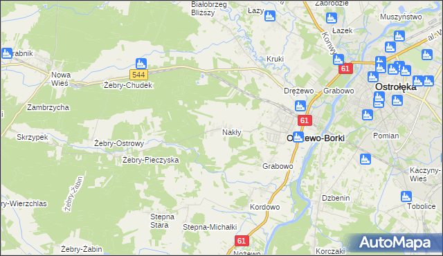 mapa Nakły, Nakły na mapie Targeo