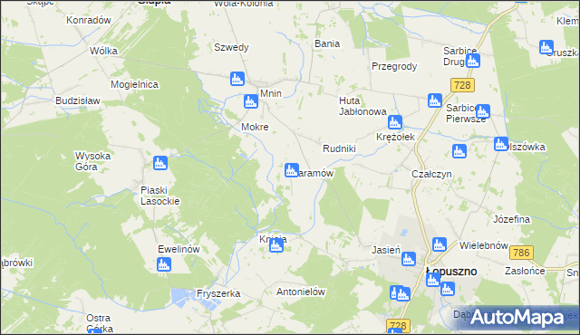 mapa Naramów, Naramów na mapie Targeo