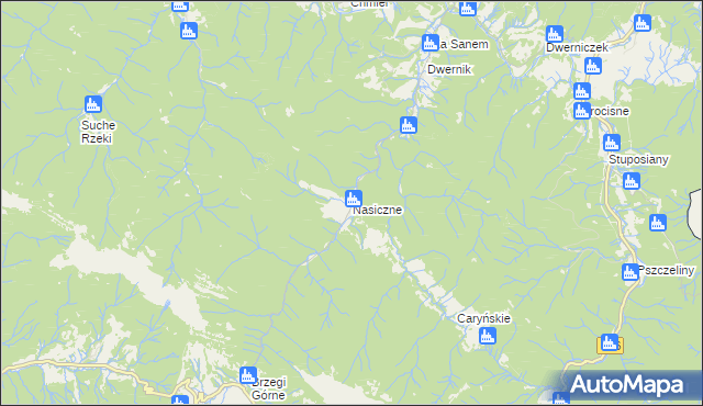 mapa Nasiczne, Nasiczne na mapie Targeo