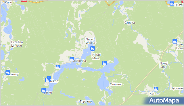 mapa Natać Mała, Natać Mała na mapie Targeo